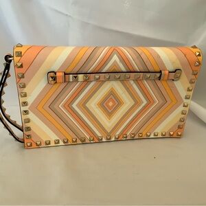 Valentino multicolor clutch with wristlet